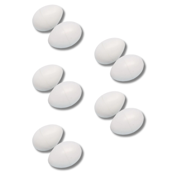 10x Small Plastic Brood Eggs for Poultry Laying Nests - Chicken & Quail-Off Grid Living Supplies Australia