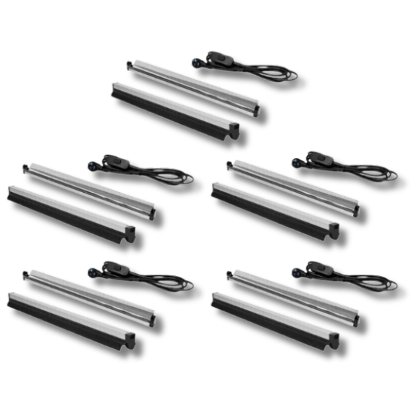 10x T5 2ft Fitting Nano Reflector Grow Light Fittings Without Bulbs-Off Grid Living Supplies