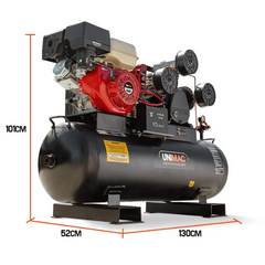 115PSI 150L 18HP Industrial Petrol Air Compressor with Electric Key Start
