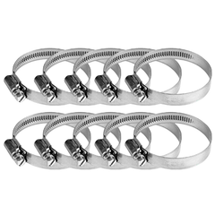 12" / 300mm Stainless Steel Adjustable Clamp Heavy Duty Hose Duct Pipe-Off Grid Living Supplies