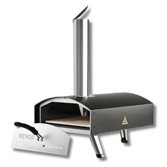 12" Outdoor Portable Wood Pellet Stainless Steel Pizza Oven-Off Grid Living Supplies Australia