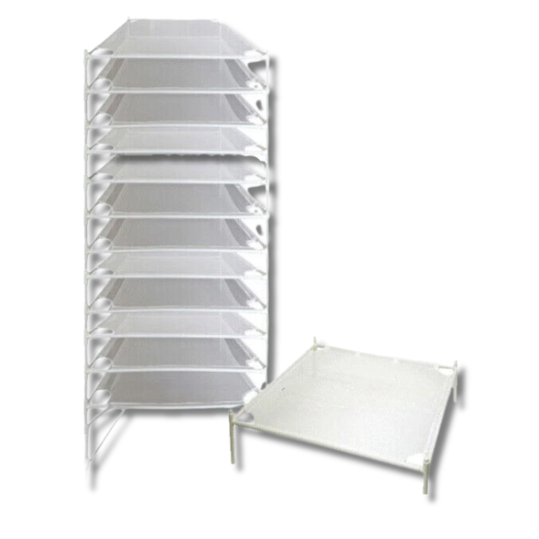 12 Pack Large Herb Mesh Drying Rack Stackable Dryer 71x71cm-Off Grid Living Supplies