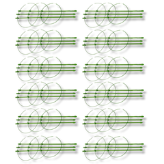 12 Pack Orchid Vine Flower Trellis Tomato Plant Support Cage 45cm Anti Rust-Off Grid Living Supplies