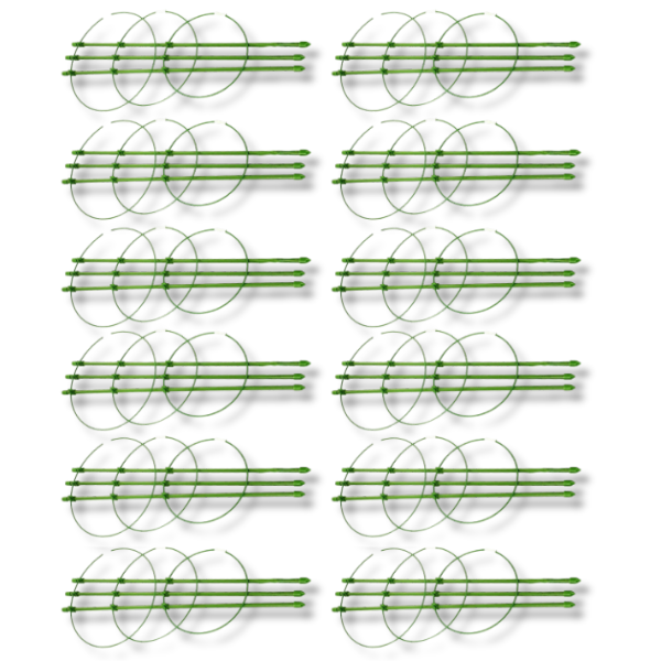 12 Pack Orchid Vine Flower Trellis Tomato Plant Support Cage 45cm Anti Rust-Off Grid Living Supplies