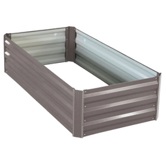 120 x 60 x 30cm Galvanized Steel Garden Bed - Grey-Off Grid Living Supplies Australia