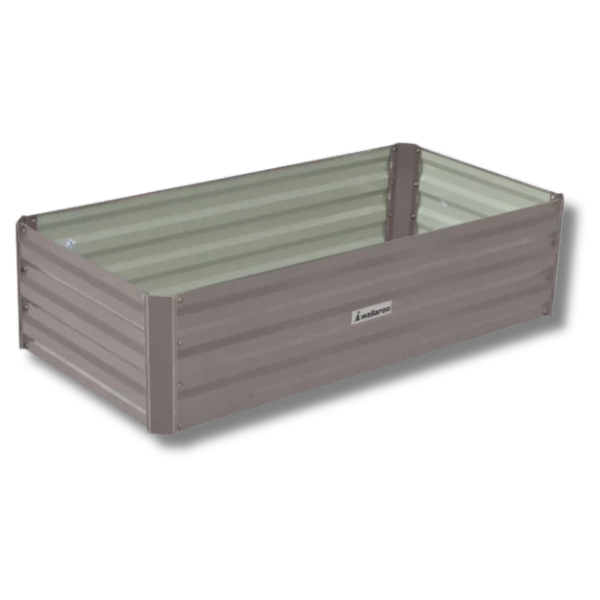 120 x 60 x 30cm Galvanized Steel Garden Bed - Grey-Off Grid Living Supplies Australia