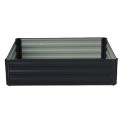 120 x 90 x 30cm Galvanized Steel Garden Bed - Black-Off Grid Living Supplies Australia