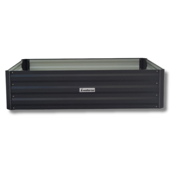 120 x 90 x 30cm Galvanized Steel Garden Bed - Black-Off Grid Living Supplies Australia