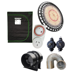 120x60x180cm Grow Tent with UFO Samsung LED Chips 4000K and Red Grow Light and 6 Inch Fan-Off Grid Living Supplies