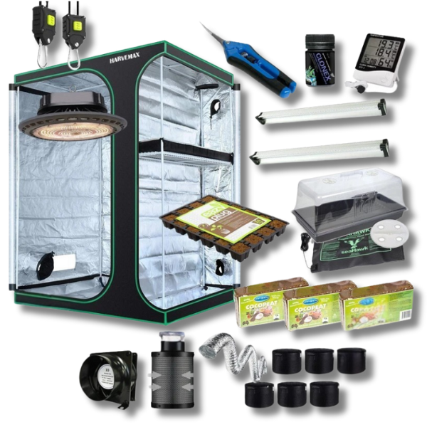 120x90x180cm Grow Tent with 100W LED Hobby Grower Setup Kit - Harvemax-Off Grid Living Supplies