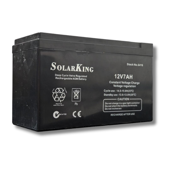 12V 7Ah Cycle Valve Regulated Rechargeable Battery-Off Grid Living Supplies Australia