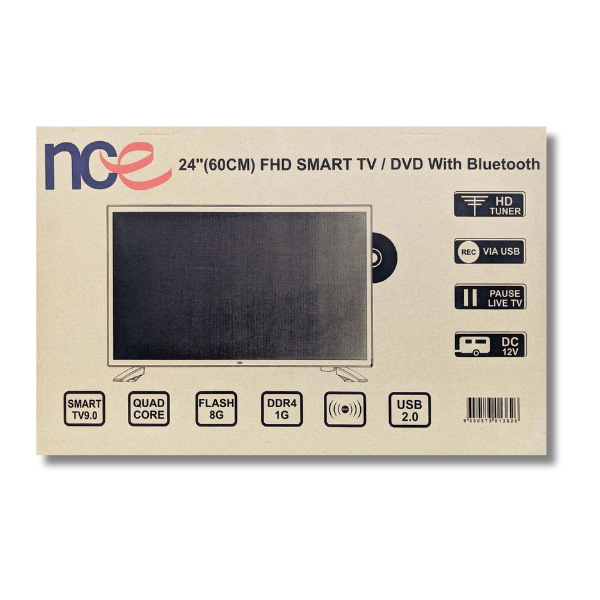 12V DC 24 Inch Smart LED LCD TV / DVD Combo With Bluetooth-Off Grid Living Supplies Australia