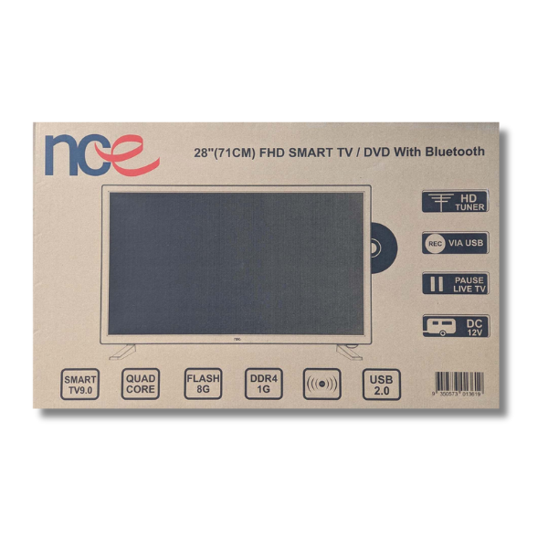 12V DC 28 Inch Smart LED LCD TV / DVD Combo With Bluetooth-Off Grid Living Supplies Australia