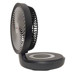 12V Oscillating Fan Grey With Light For Caravan & RVs-Off Grid Living Supplies Australia