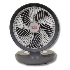 12V Oscillating Fan Grey With Light For Caravan & RVs-Off Grid Living Supplies Australia