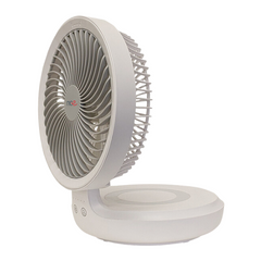 12V Oscillating Fan White With Light For Caravan & RVs-Off Grid Living Supplies Australia