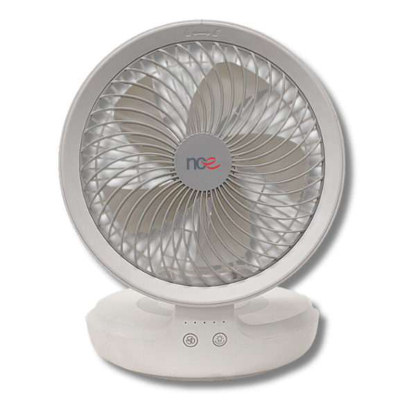 12V Oscillating Fan White With Light For Caravan & RVs-Off Grid Living Supplies Australia