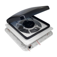12V Tinted Lid Roof Vent With LED Lights-Off Grid Living Supplies Australia