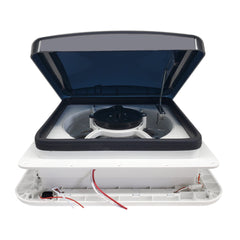 12V Tinted Lid Roof Vent With LED Lights-Off Grid Living Supplies Australia
