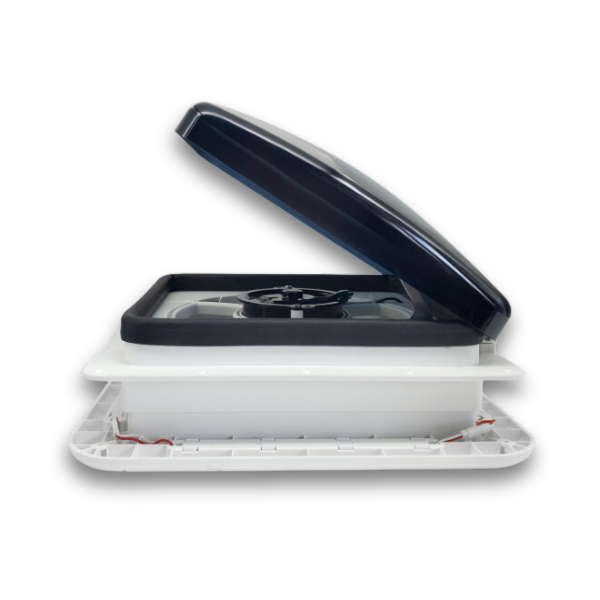 12V Tinted Lid Roof Vent With LED Lights-Off Grid Living Supplies Australia