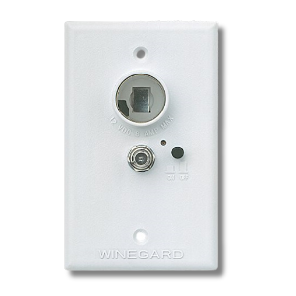 12V Wall Plate Power Supply 2 Way Input White-Off Grid Living Supplies Australia