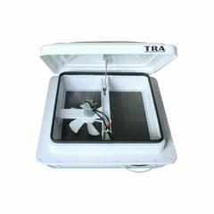 12V White Lid Manual Caravan / RV Roof Vent Hatch-Off Grid Living Supplies Australia