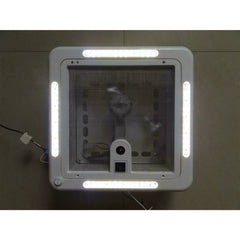 12V White Lid Roof Vent with LED Lights-Off Grid Living Supplies Australia