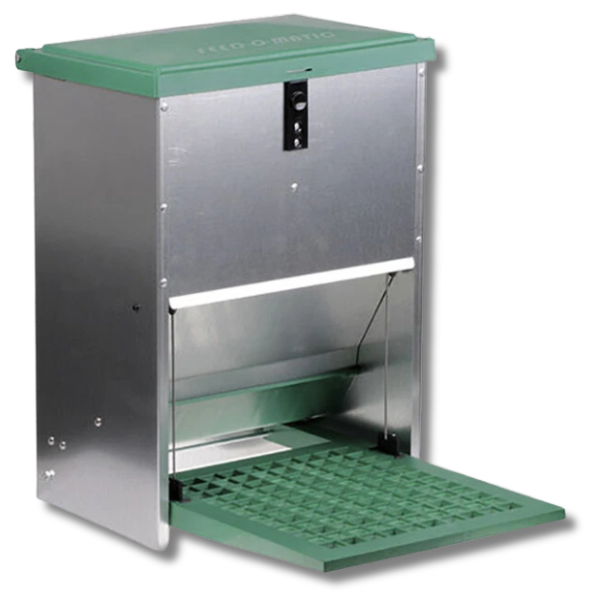 12kg Poultry Treadle Feeder for Chickens - Feed-O-Matic-Off Grid Living Supplies Australia