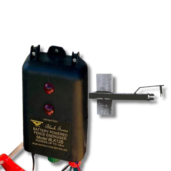12km B120 Battery Electric Fence Energiser with Steel Post Offsets - Thunderbird-Off Grid Living Supplies Australia
