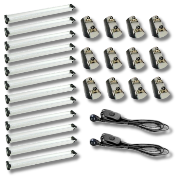 12x 3FT 36W 6400K LED Grow Lights for Microgreens-Off Grid Living Supplies