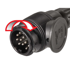 13 Pin Euro Round Socket to 7 Pin Flat Plug on Trailer-Off Grid Living Supplies Australia