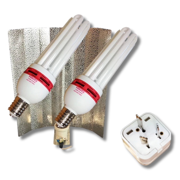 130W CFL Lamps 14000K + 6400K with Wing Shade Reflector Kit-Off Grid Living Supplies