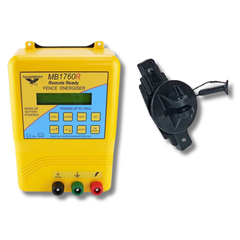 135km MB1760R Mains & Battery Electric Fence Energiser with Wood Post Insulators - Thunderbird-Off Grid Living Supplies Australia