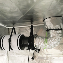 140x140x200cm Grow Tent Setup with 4 Inch Exhaust Fan Filter Duct Kit-Off Grid Living Supplies