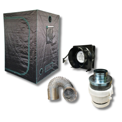 140x140x200cm Grow Tent Setup with 4 Inch Exhaust Fan Filter Duct Kit-Off Grid Living Supplies