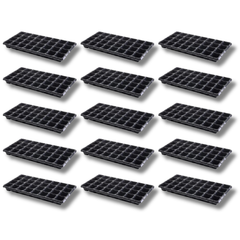 15 Pack Hydroponics Propagation Seeding Cloning Grow Cube Trays 32 Cells Black Tray-Off Grid Living Supplies