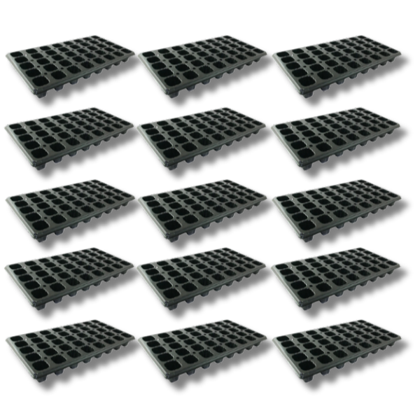 15 Pack Hydroponics Propagation Seeding Cloning Trays 40 Cells Grow Cube Black Tray-Off Grid Living Supplies