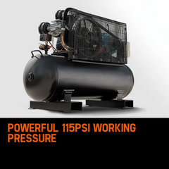 150L 7.5kW 115PSI Industrial Electric Air Compressor - 20A 415V 3-Phase