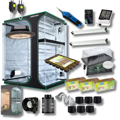 150x120x200cm 2 Chamber Grow Tent with Fan Filter and 3 LED Lights - Harvemax-Off Grid Living Supplies