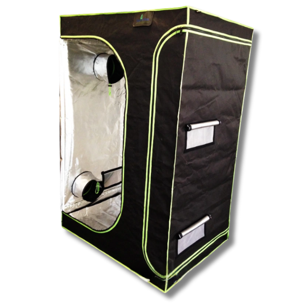 150x120x200cm Two-Chamber Diamond Mylar Grow Tent with Rack-Off Grid Living Supplies