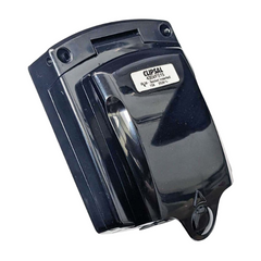 15Amp External Power Inlet Black For Caravan & RVs-Off Grid Living Supplies Australia
