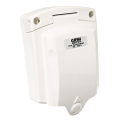 15Amp External Power Inlet White For Caravan & RVs-Off Grid Living Supplies Australia