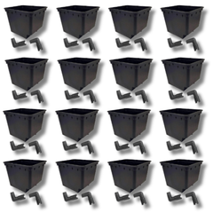 16 Pack Bato Dutch Buckets 11L Hydroponic Pot Kit for Indoor Vegetable Growing-Off Grid Living Supplies