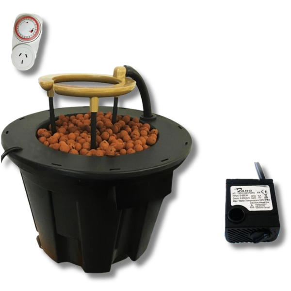 16L Auto Feeding Watering System with 200mm Mesh Pot, Pump and Timer-Off Grid Living Supplies