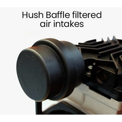 16L Twin Tank 116PSI Silent Oil-Free Portable Electric Air Compressor