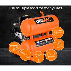 16L Twin Tank 116PSI Silent Oil-Free Portable Electric Air Compressor