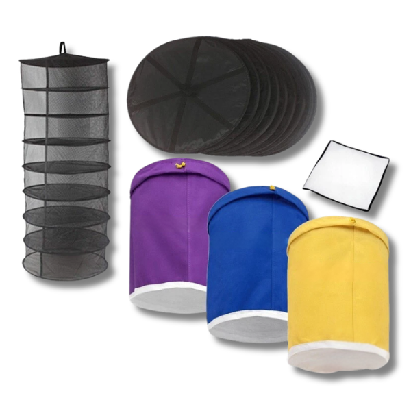 170cm 8 Tier Detachable Bud Dryer with 5 Gallon 3 Bag Extraction Air Kit-Off Grid Living Supplies