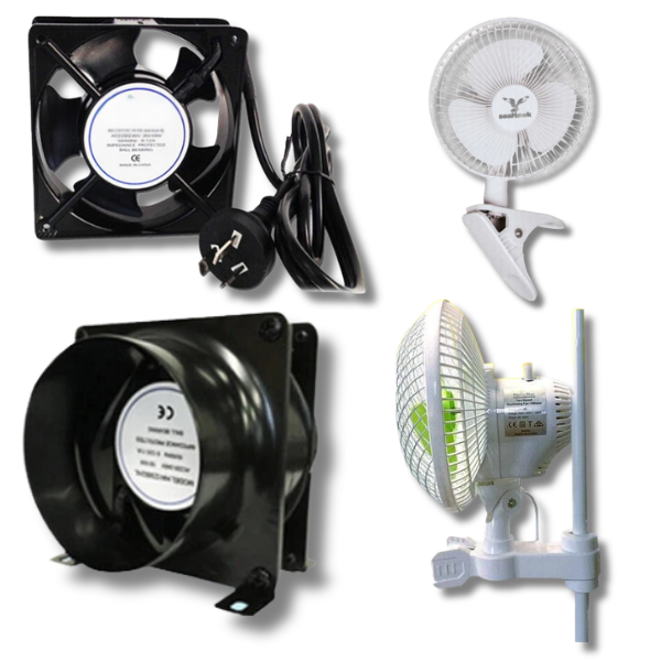 180mm Clip Fan with 90 Degree Oscillation for Grow Tent Intake-Off Grid Living Supplies