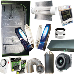 1.2m Grow Tent 1000W HPS MH Grow Light Duct Fan Carbon Filter Ventilation Combo-Off Grid Living Supplies