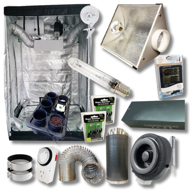 1.2m Grow Tent 600W HPS Grow Light 6 Pot Dripping System Combo-Off Grid Living Supplies
